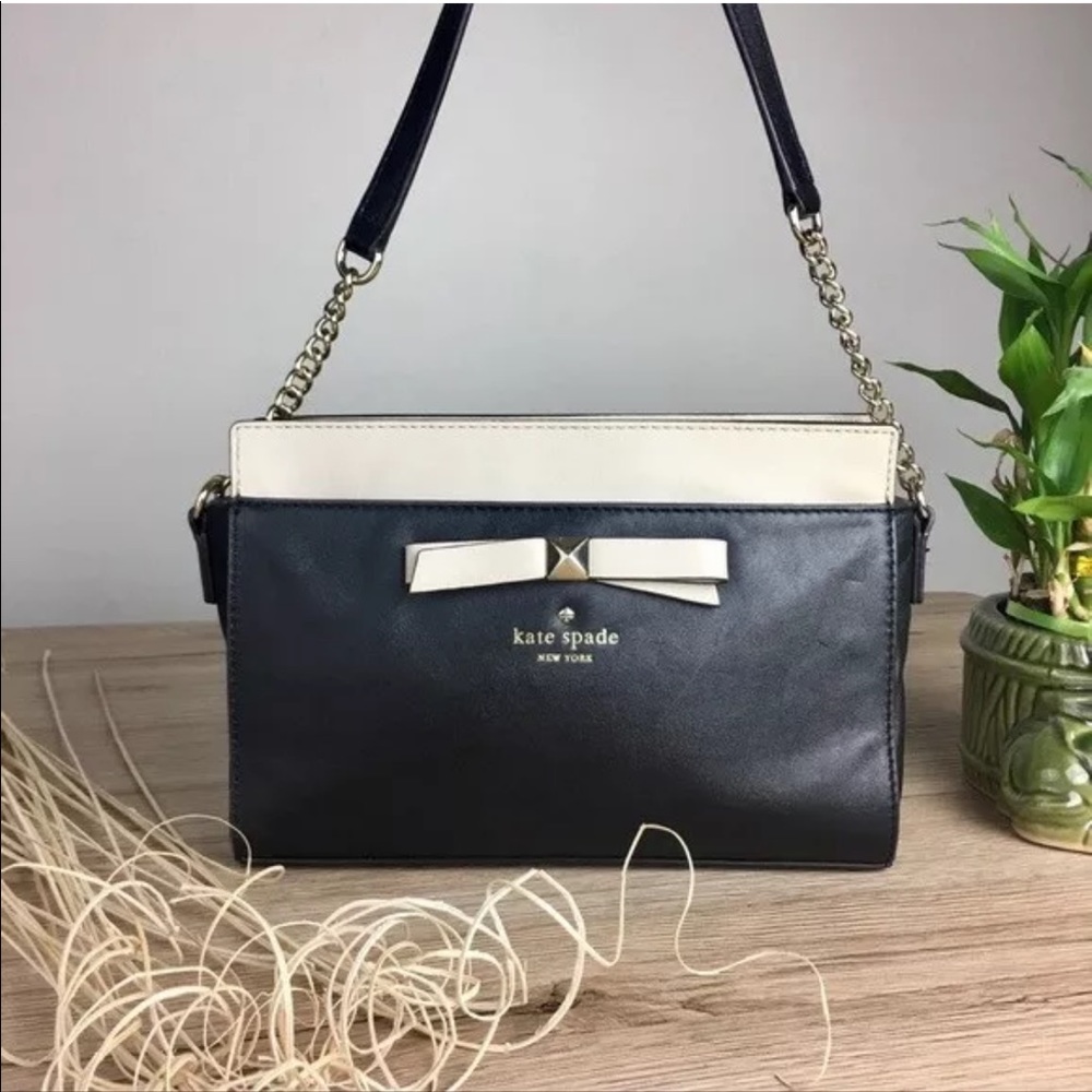 Kate Spade Black and Bone Bow Bag